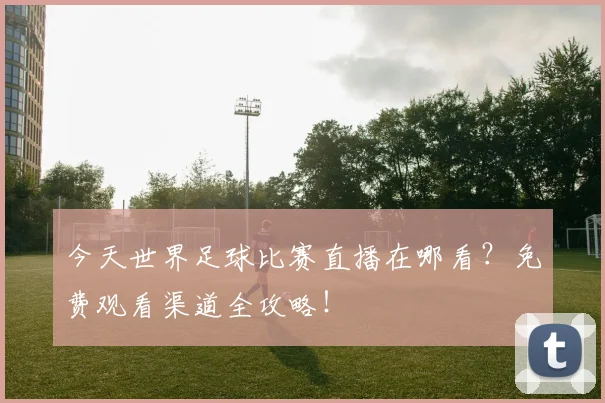 今天世界足球比赛直播在哪看?免费观看渠道全攻略!